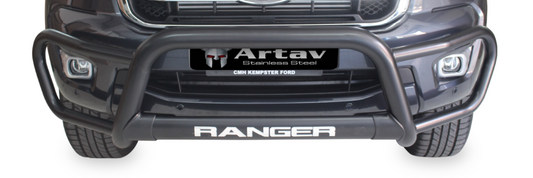 Ford Ranger T6 Facelift Nudge Bar Black