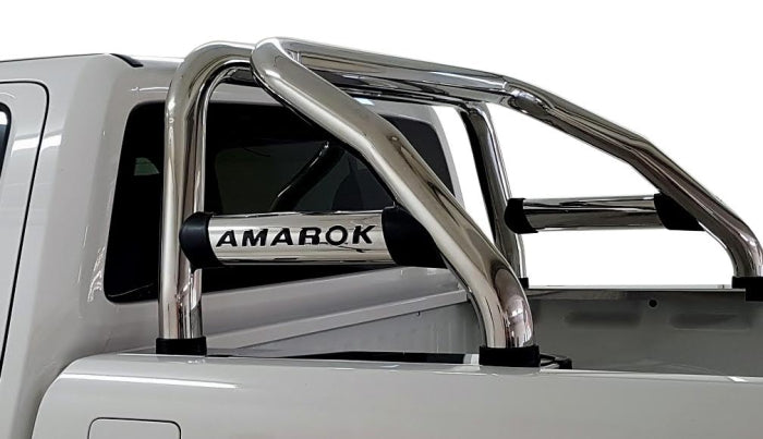 VW Amarok Facelift Sports Bar Stainless (Black Base Plates)