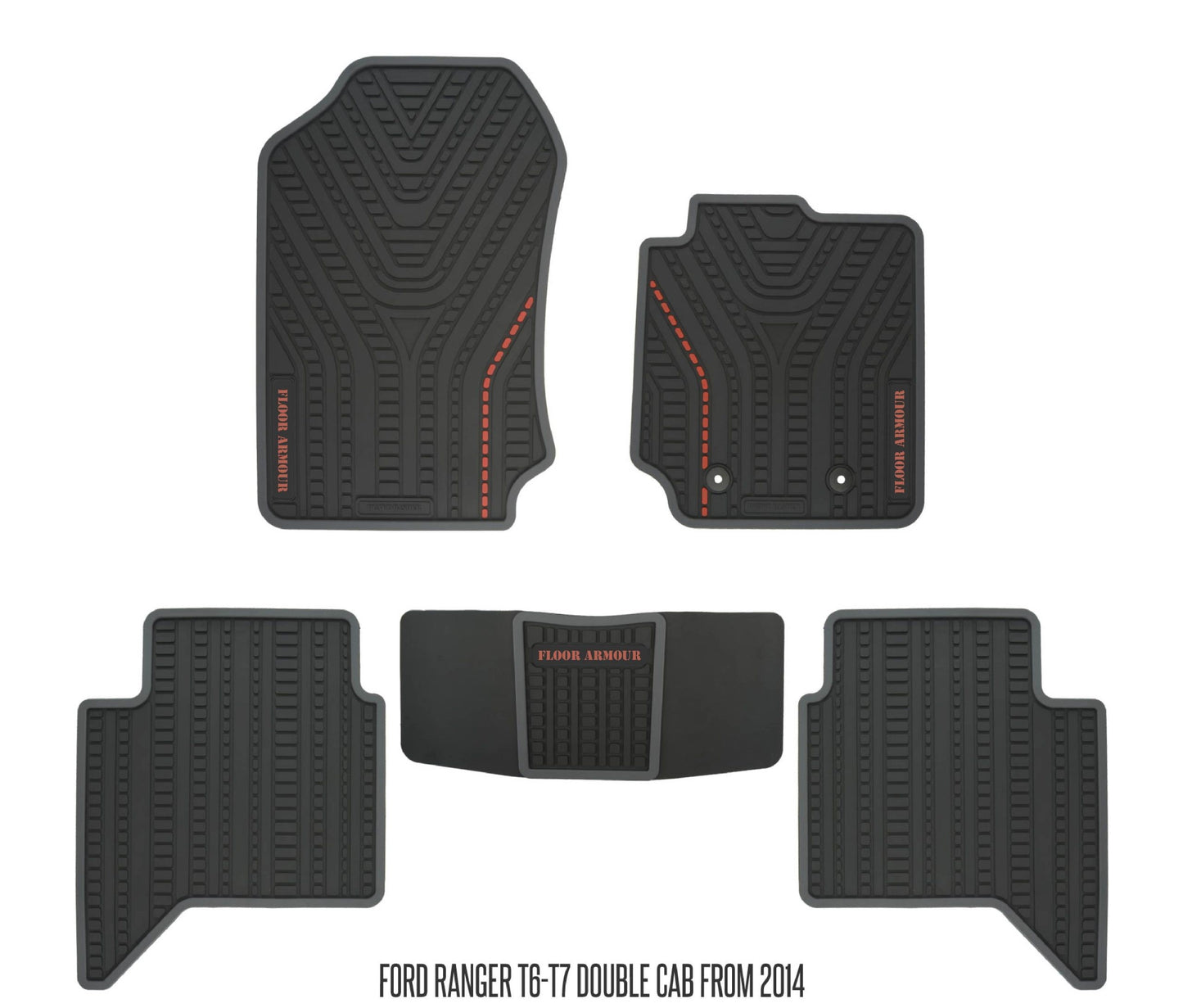 Rubber Floor Mats (Ford Ranger 3rd Gen Stormtrak)