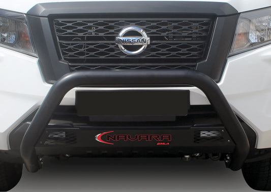 Nissan MY21 Navara MLA Black Stainless Steel Nudge Bar (NOT COMPATIBLE WITH RADAR & CAMERA)