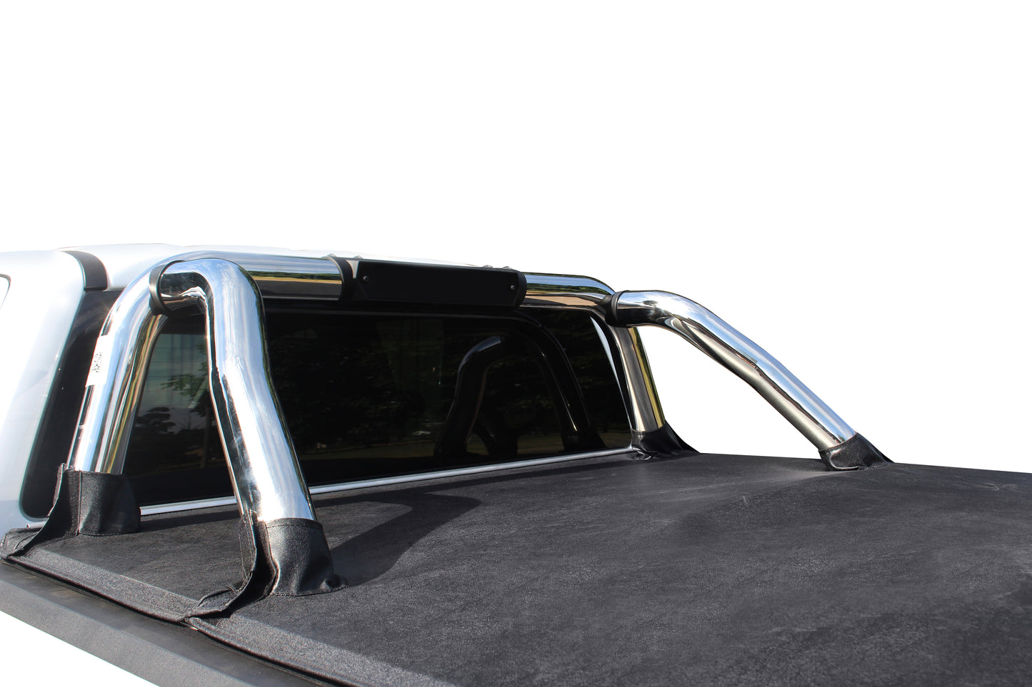 Volkswagen Amarok Next Gen 2023 Polished Stainless Steel Sportsbar - Base plate mount  - UNBRANDED