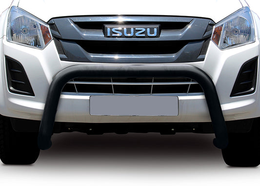 Isuzu D-Max & KB Gen 6  Black Stainless Steel Fleet Nudge Bar (No side plates)