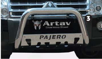 Mitsubishi Pajero Nudge Bar Stainless (Short Wheel & Long Wheel Base Models)