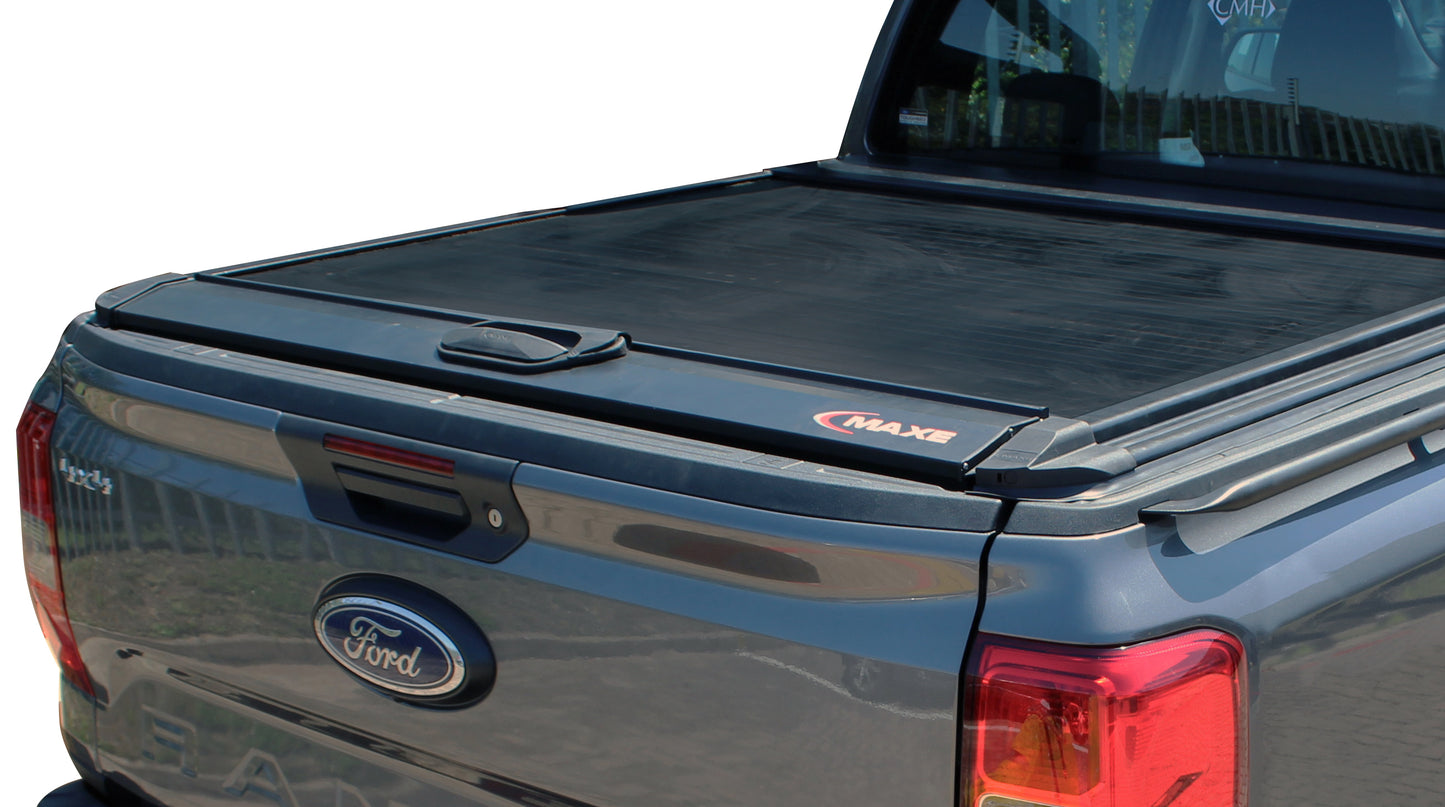 Ford Ranger Next Gen Double Cab Aluminium Rolla Top Black Sill Mount