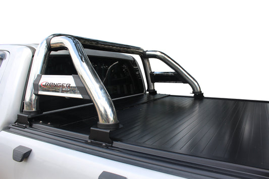 Ford Ranger T6/T7 Dbl/Cab  Rollatop Compatible Polished Sports Bar