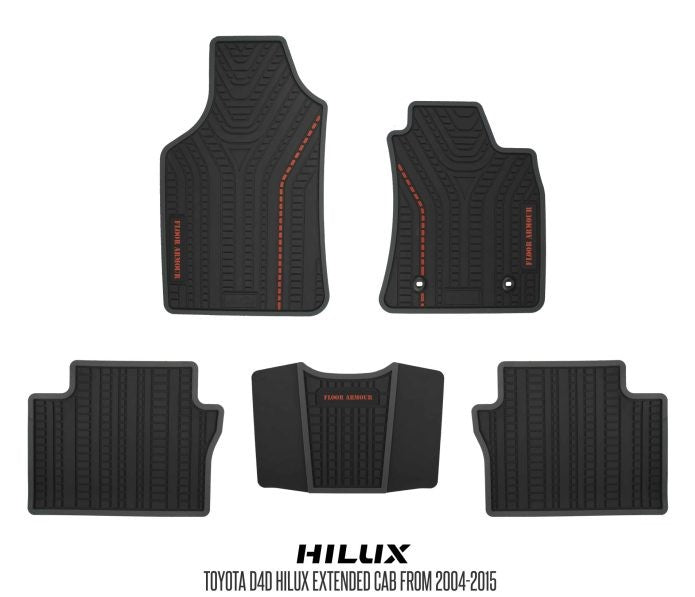 Rubber Floor Mats (Toyota Hilux D-4D)