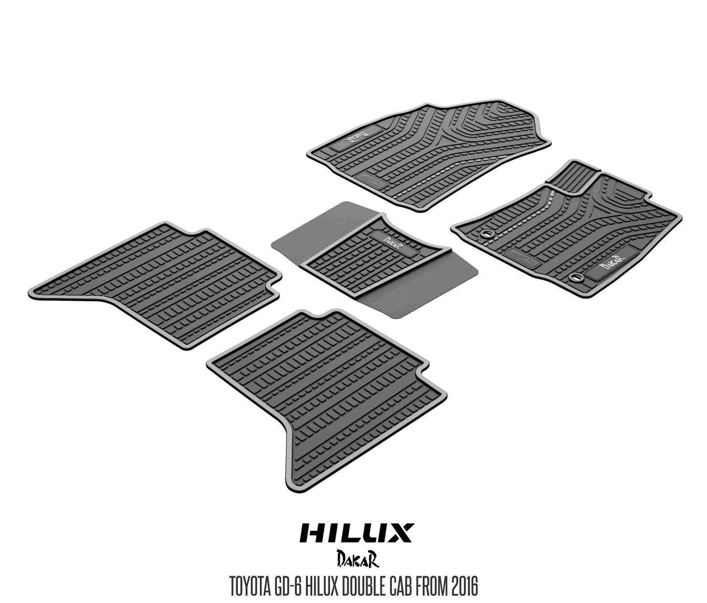 Rubber Floor Mats (Toyota Hilux GD-6 Dakar)