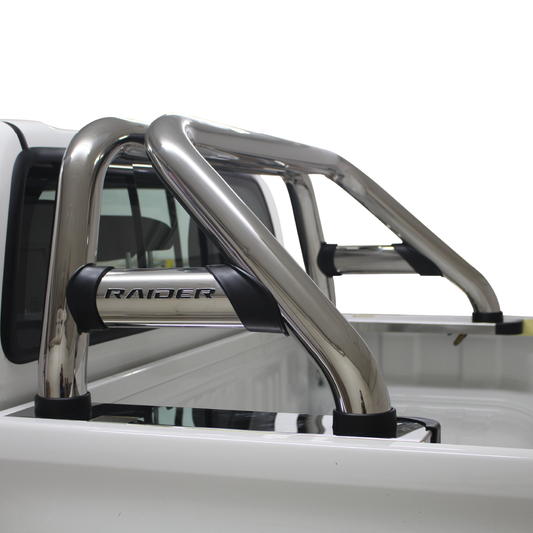 Toyota Hilux Sports Bar Single Cab Stainless (Black Base Plates)