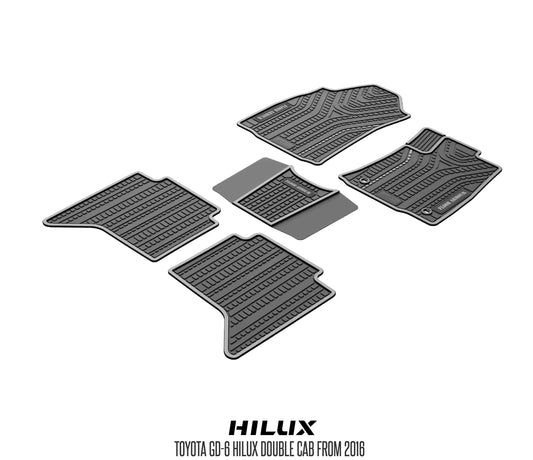 Rubber Floor Mats (Toyota Hilux GD-6)