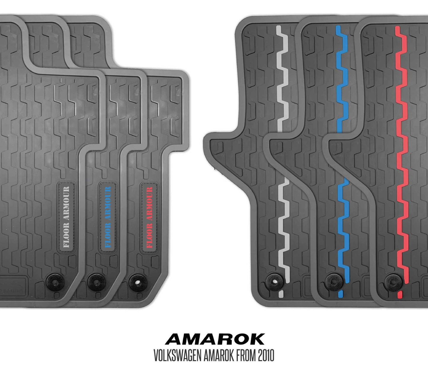 Rubber Floor Mats (Volkswagen Amarok 1st Gen)