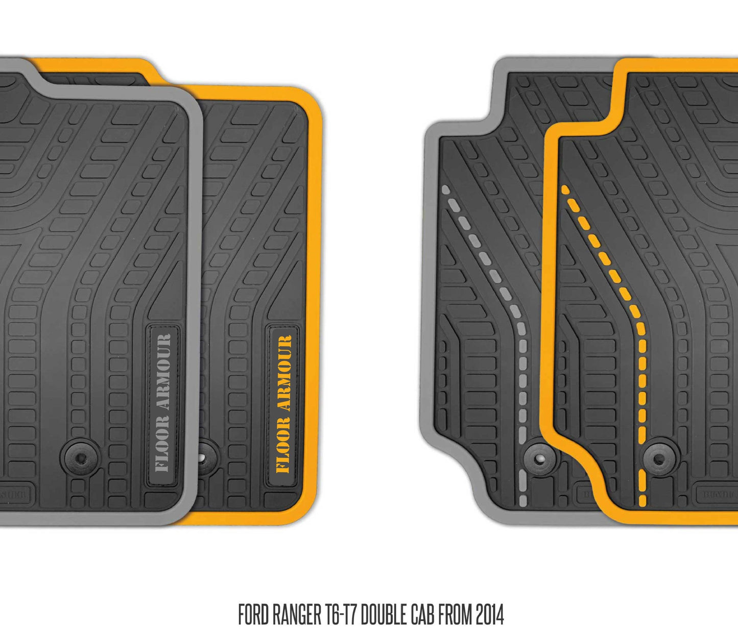 Rubber Floor Mats (Ford Ranger 3rd Gen Wildtrak Double Cab)