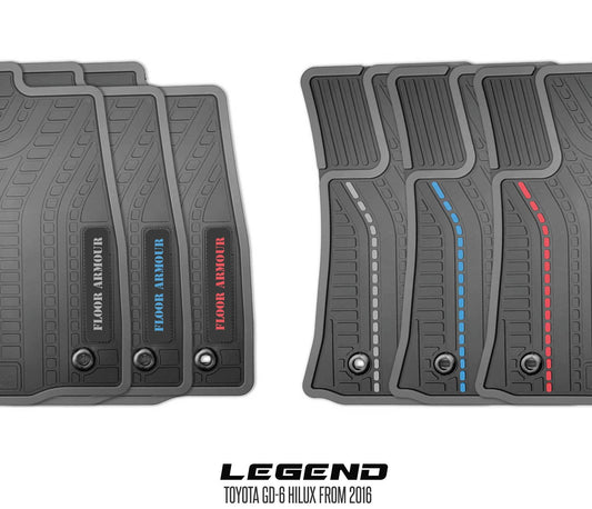 Rubber Floor Mats (Toyota Hilux GD-6 Legend)