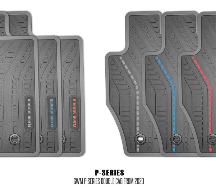 Rubber Floor Mats (GWM P-Series Double Cab )