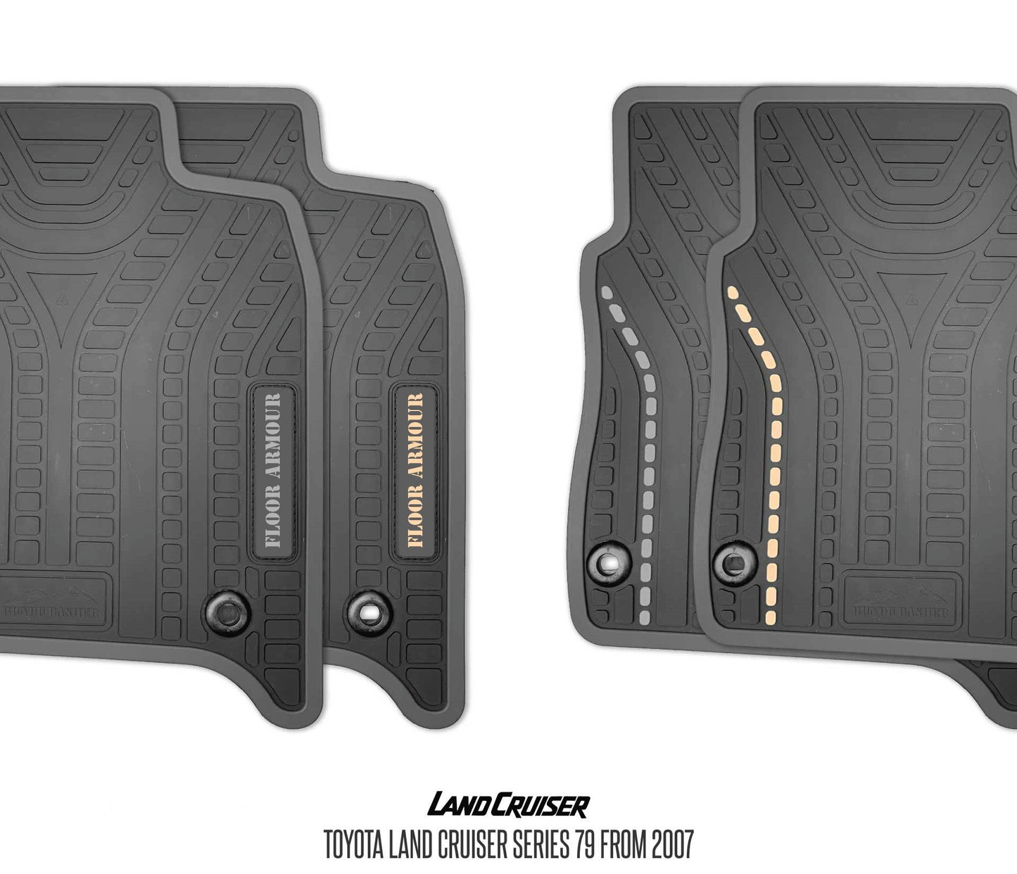 Rubber Floor Mats (Toyota Land Cruiser 79 Series)