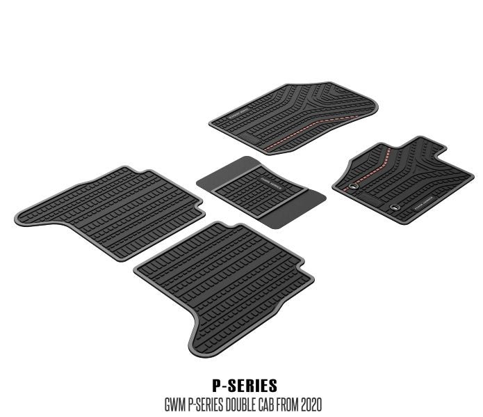 Rubber Floor Mats (GWM P-Series Double Cab )