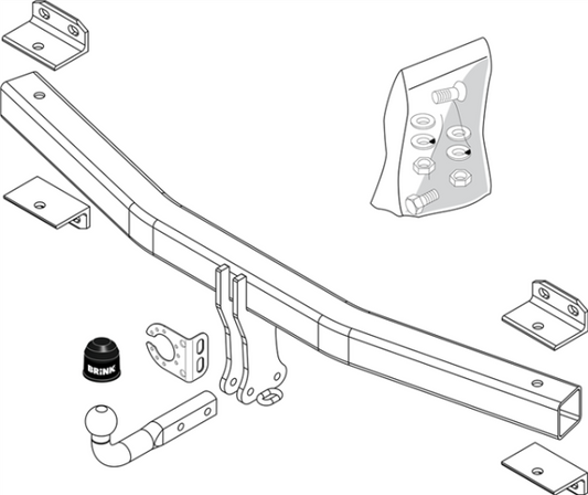 PORSCHE CAYENNE (92A) Fixed tow bar Closed Off-Road Vehicle