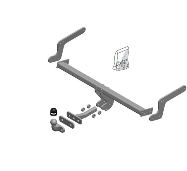 RENAULT DUSTER Flange Tow Bar  Closed Off-Road Vehicle