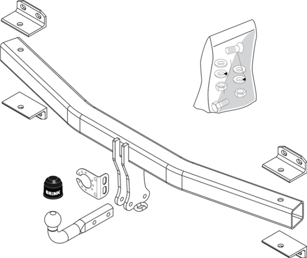 PORSCHE CAYENNE (9PA) Fixed tow bar Closed Off-Road Vehicle