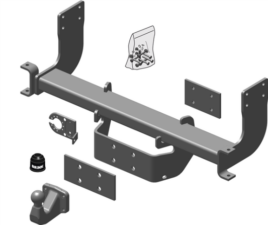 VW CRAFTER 30-50 Platform/Chassis (2F_) Flange ball 4 holes Platform/Chassis