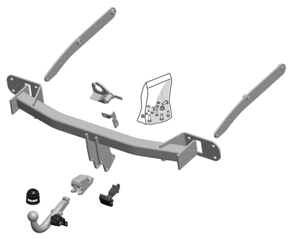 MERCEDES-BENZ GLK-CLASS (X204) BMA tow ball Closed Off-Road Vehicle