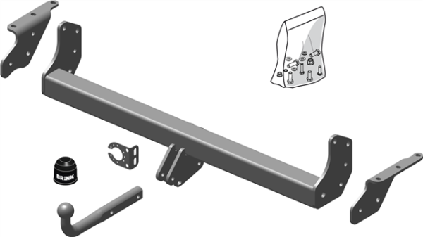 NISSAN NAVARA (D40) Fixed tow bar Pickup