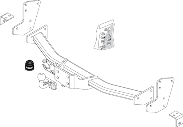 MERCEDES-BENZ VIANO (W639) Flange ball 2 holes MPV