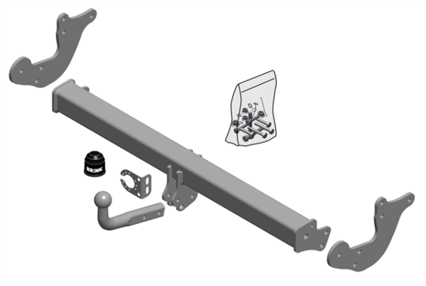 MERCEDES-BENZ V-CLASS (W447) Fixed tow bar MPV