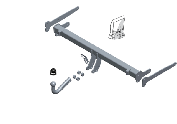 AUDI Q3 (F3B) Fixed tow bar Closed Off-Road Vehicle