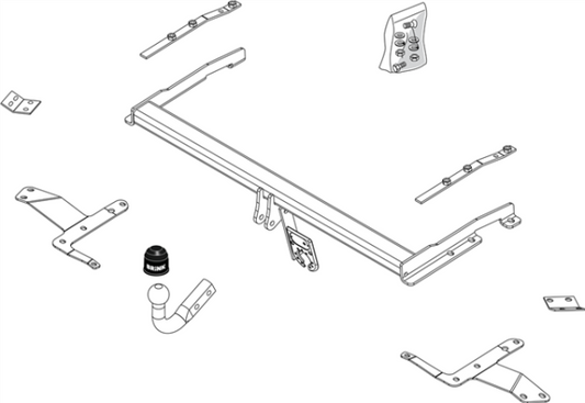 TOYOTA COROLLA Verso (ZER_, ZZE12_, R1_) Fixed tow bar MPV