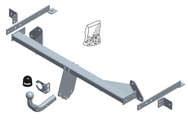 FIAT 500L (351_, 352_) Fixed tow bar Hatchback