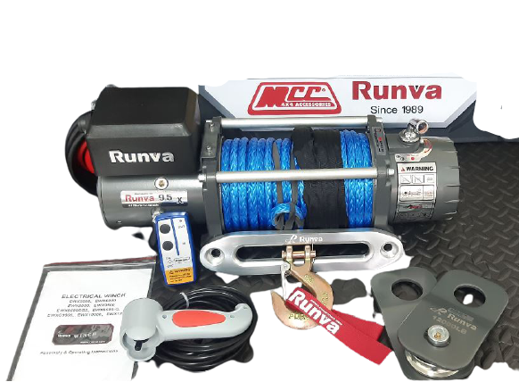 RUNVA WINCH  - Hydraulic  -  Steel Cable  10000lbs (4 536Kg)