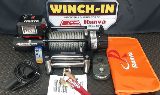 RUNVA WINCH  -  Steel Cable  13000lbs (5 897Kg) 12V PREMIUM FULLY IP67 RATED