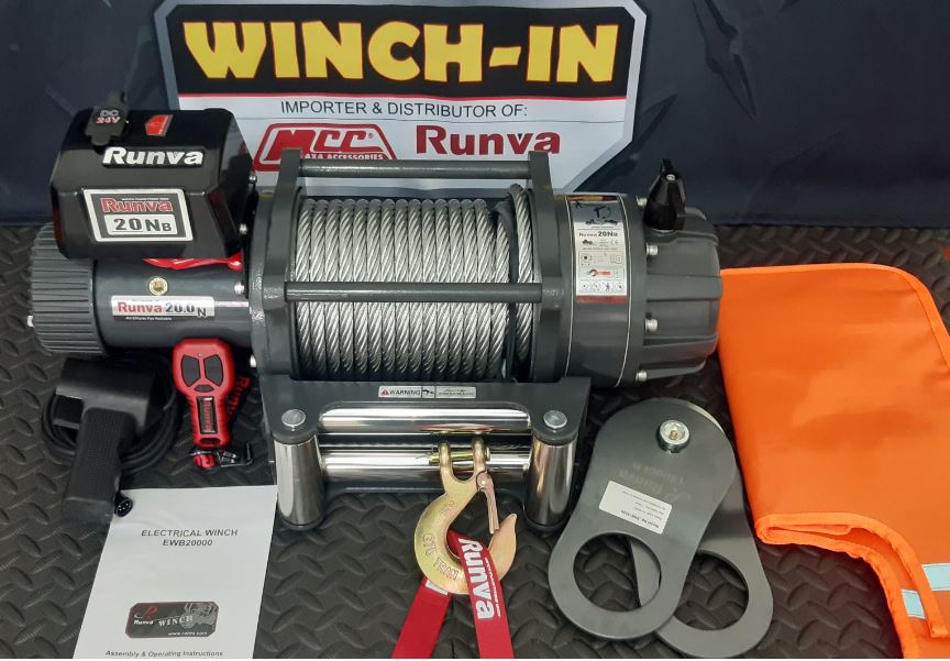 RUNVA WINCH  -  Steel Cable  20000lbs (9 072Kg) 24V