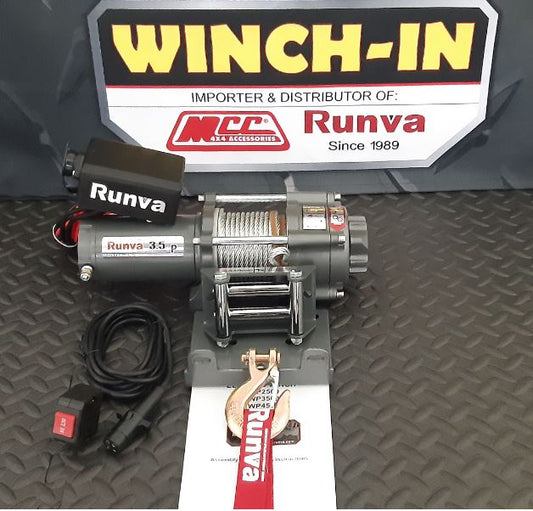 RUNVA WINCH  -  Steel Cable  3500lbs (1 588Kg) 12V