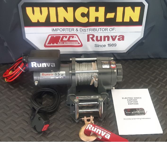 RUNVA WINCH  -  Steel Cable  3500lbs (1 588kg) 24V