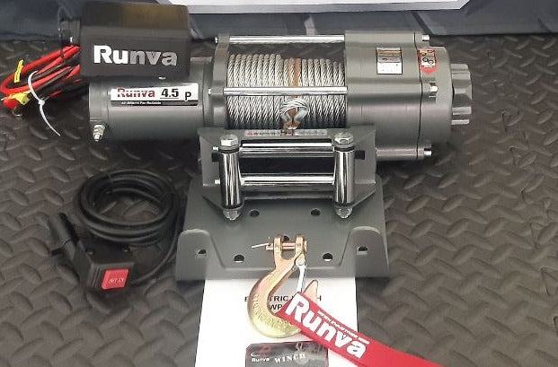 RUNVA WINCH  -  Steel Cable  4500lbs (2 041Kg) 12V