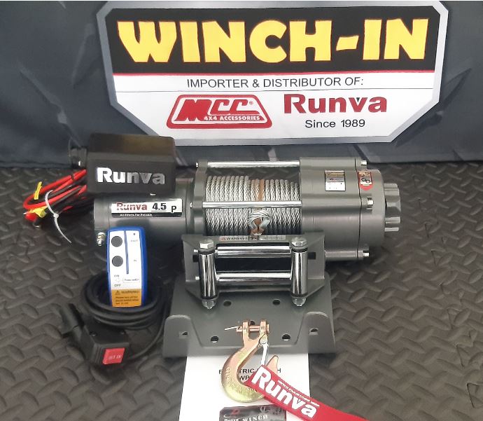 RUNVA WINCH  -  Steel Cable  4500lbs (2 041Kg) 12V