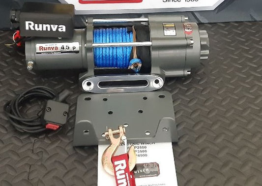 RUNVA WINCH  -  Synthetic Rope  4500lbs (2 041Kg) 12V