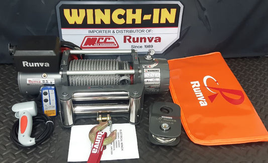 RUNVA WINCH  -  Steel Cable  9500lbs (4 309Kg) 12V